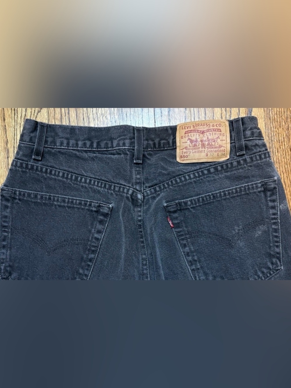 Vintage 1999 Levi's Men's 550 Relaxed Fit Jeans - Black